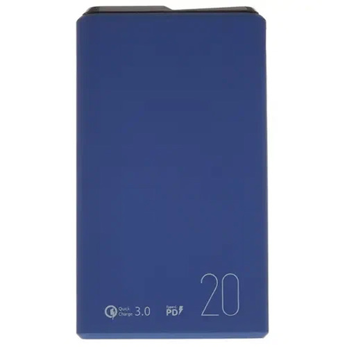 Внешний аккумулятор Olmio QS-20 20000mAh 22.5W QC3.0/PD LCD Dark Blue фото 